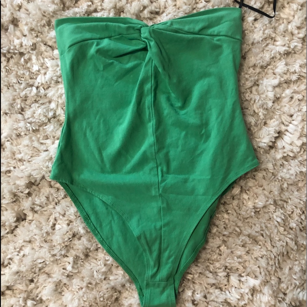 kelly green body suit